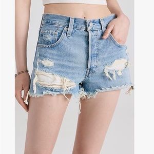 Levi’s 501 Button Fly Distressed Cut Off Shorts